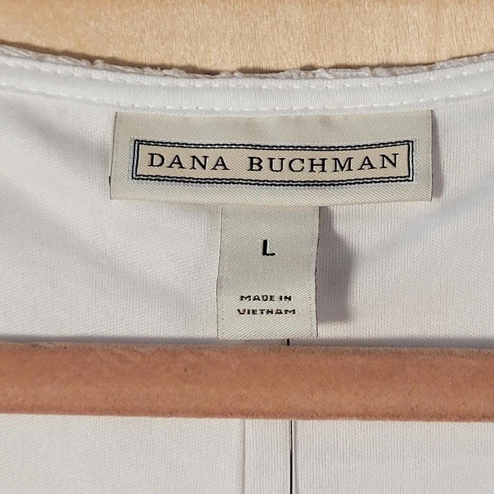 Dana Buchman White Lace Lined Asymmetrical Hem Maxi Dress Women Size L NWT - Picture 3 of 10